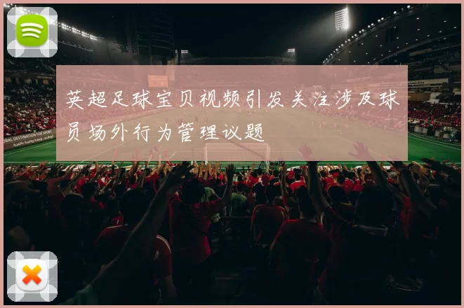 英超足球宝贝视频引发关注涉及球员场外行为管理议题