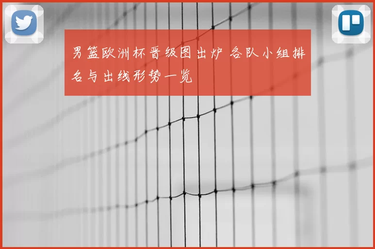 男篮欧洲杯晋级图出炉 各队小组排名与出线形势一览